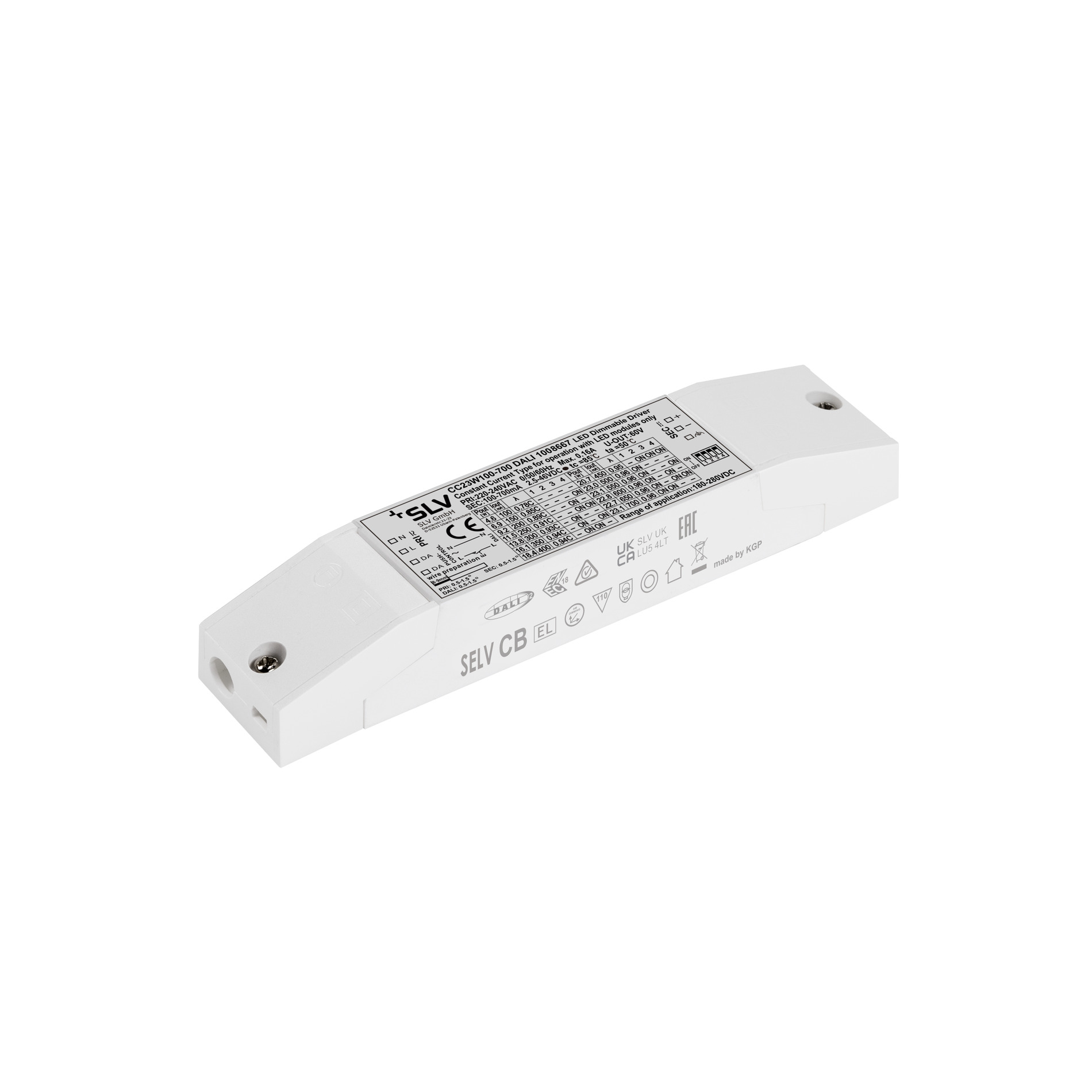 Slv LED Treiber 23W 100-700mA DALI weiß Pic_3