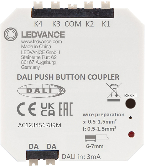 Ledvance PUSHBUTTON COUPLER DALI-2 Pic_1