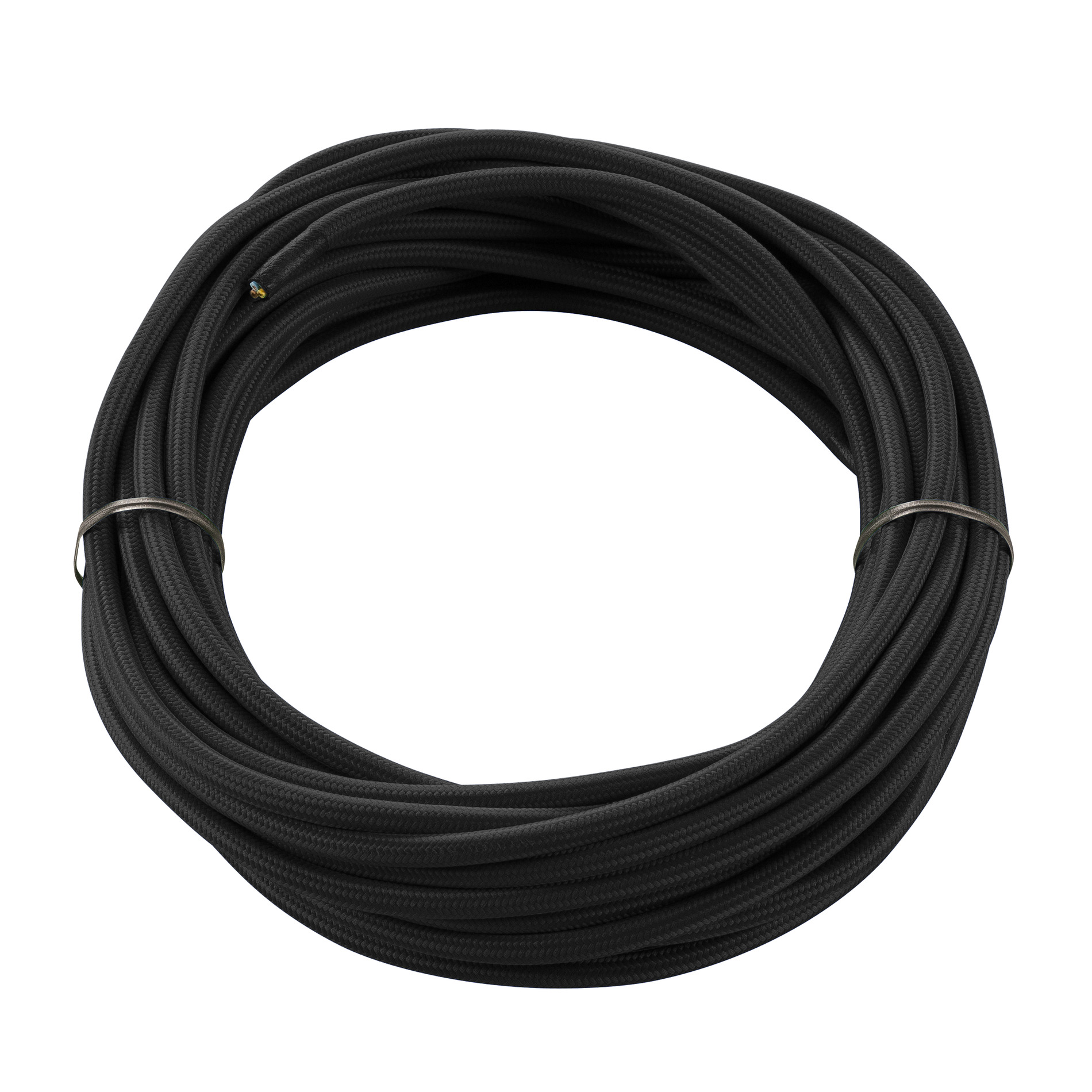 Slv Textilkabel 10m 3-polig schwarz Pic_1