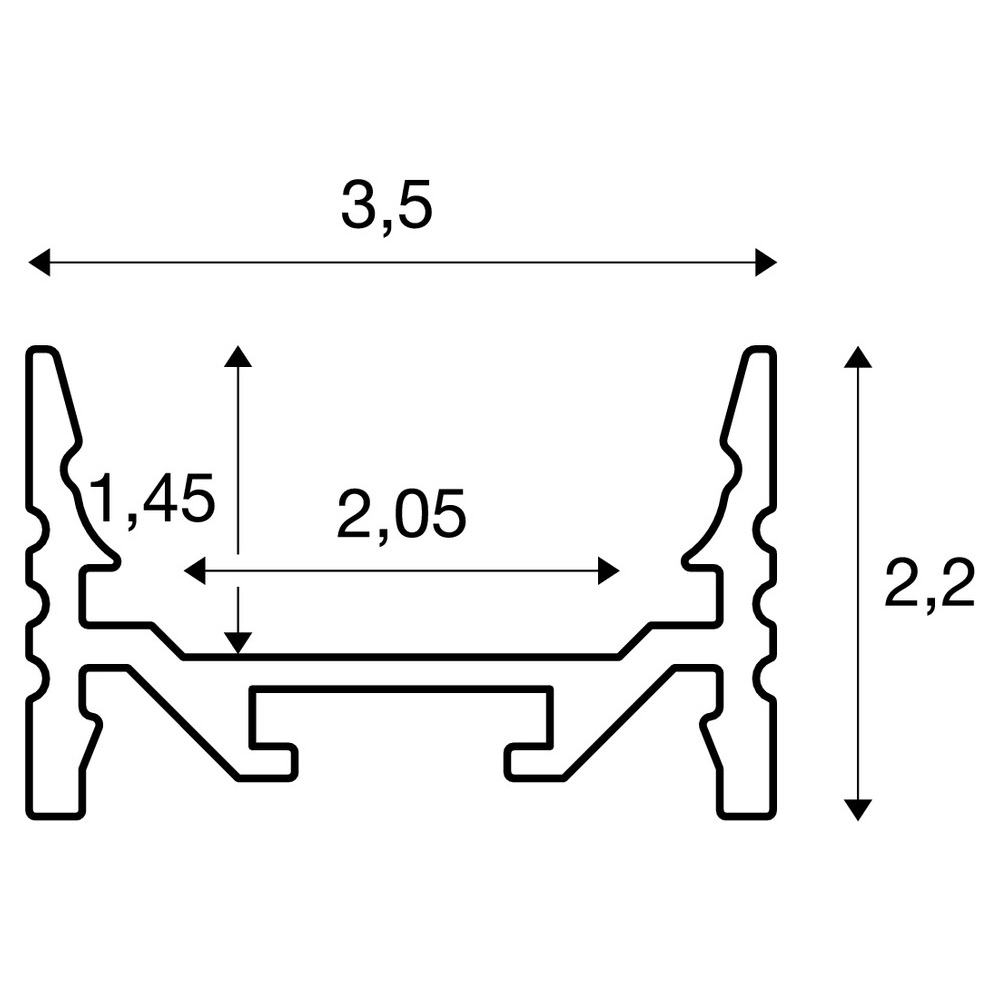 SLV ELEKTRONIK GMBH GRAZIA 20 S-Prof flat/grooved 3m weiß Pic_2