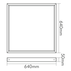 Nobile Licht Aufbaurahmen für LED Panel 622x622 Pic_1