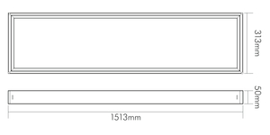 Nobile Licht Aufbaurahmen für LED Panel 1500x300 Pic_4