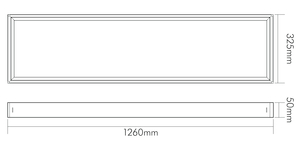 Nobile Licht Aufbaurahmen für LED Panel 1245x308 Pic_1