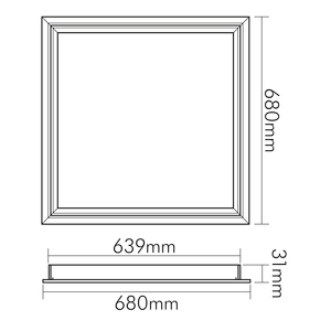 Nobile Licht Einbaurahmen für LED Panel 622x622 Pic_1
