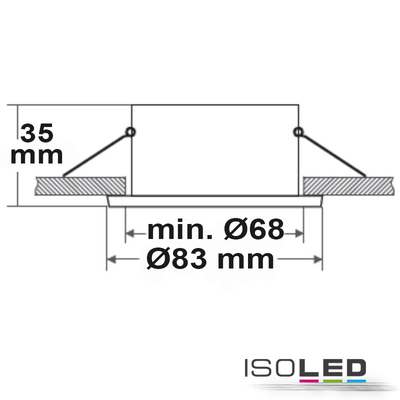 ISOLED Einbaurahmen Sys-68 für GU10/MR16 Pic_2