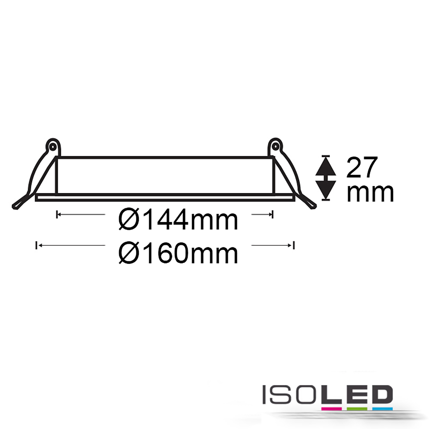 ISOLED Einbaurahmen AR111, rund, flach Pic_2