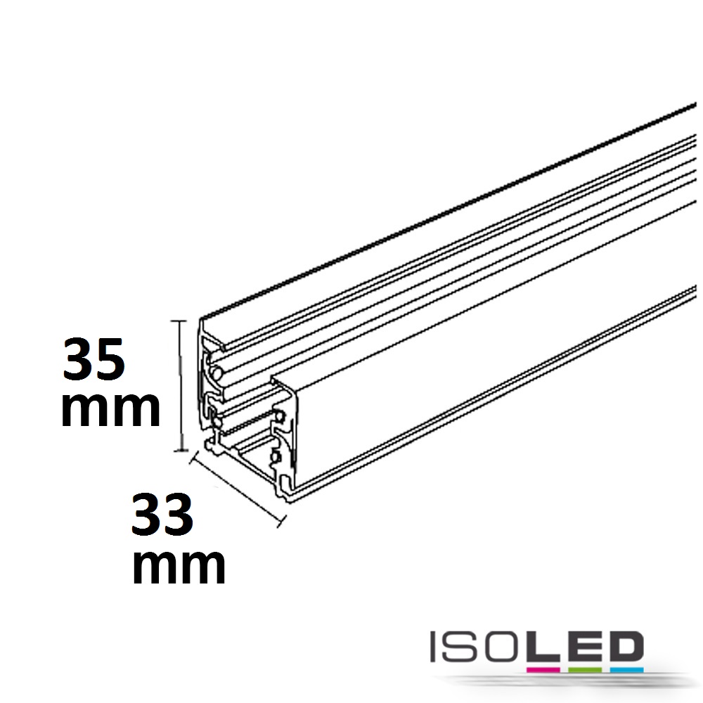 ISOLED 3-Phasen S1 Stromschiene, 2m, schwarz Pic_2