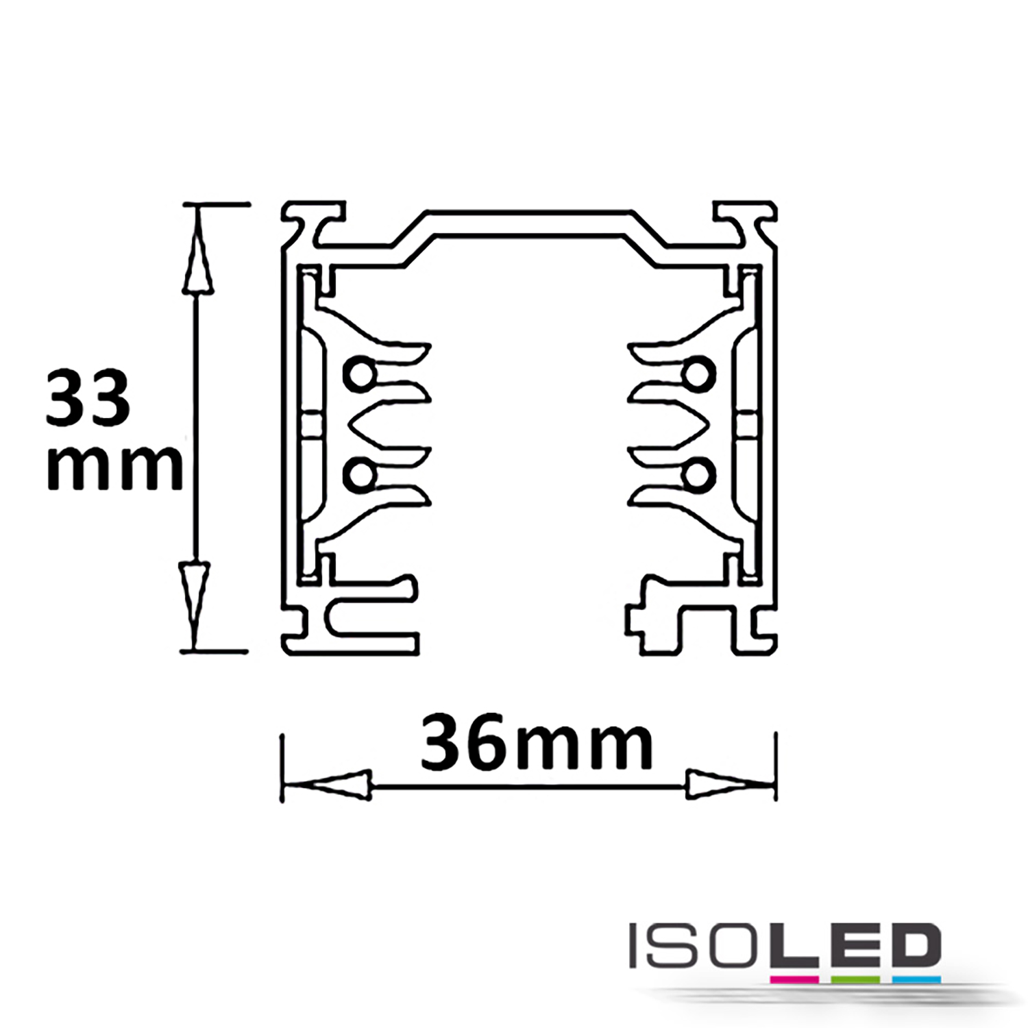 ISOLED 3-Phasen Classic Stromschiene, 2m Pic_1