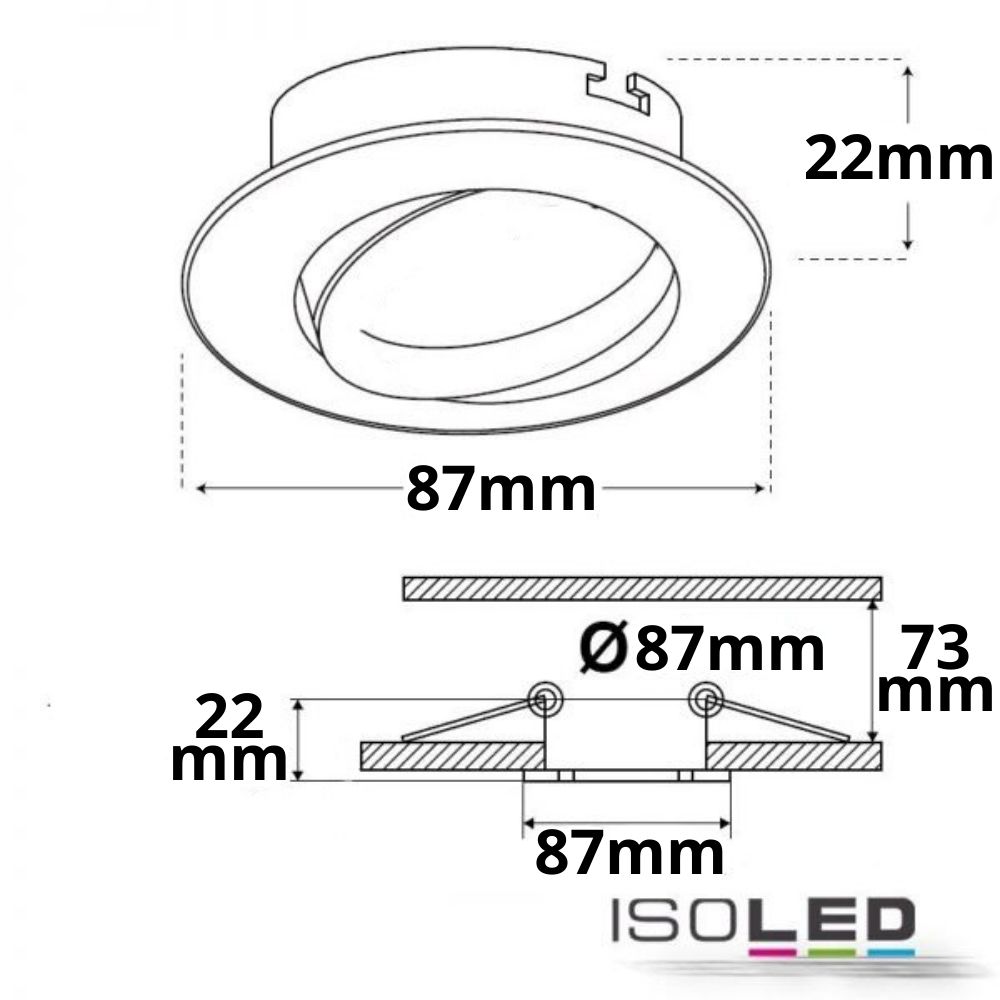 ISOLED Einbaurahmen Ion, rund Pic_1