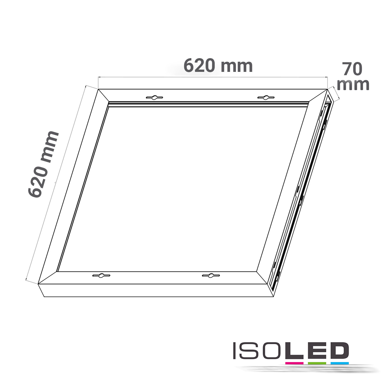 ISOLED Aufbaurahmen weiß RAL 9016 Pic_1