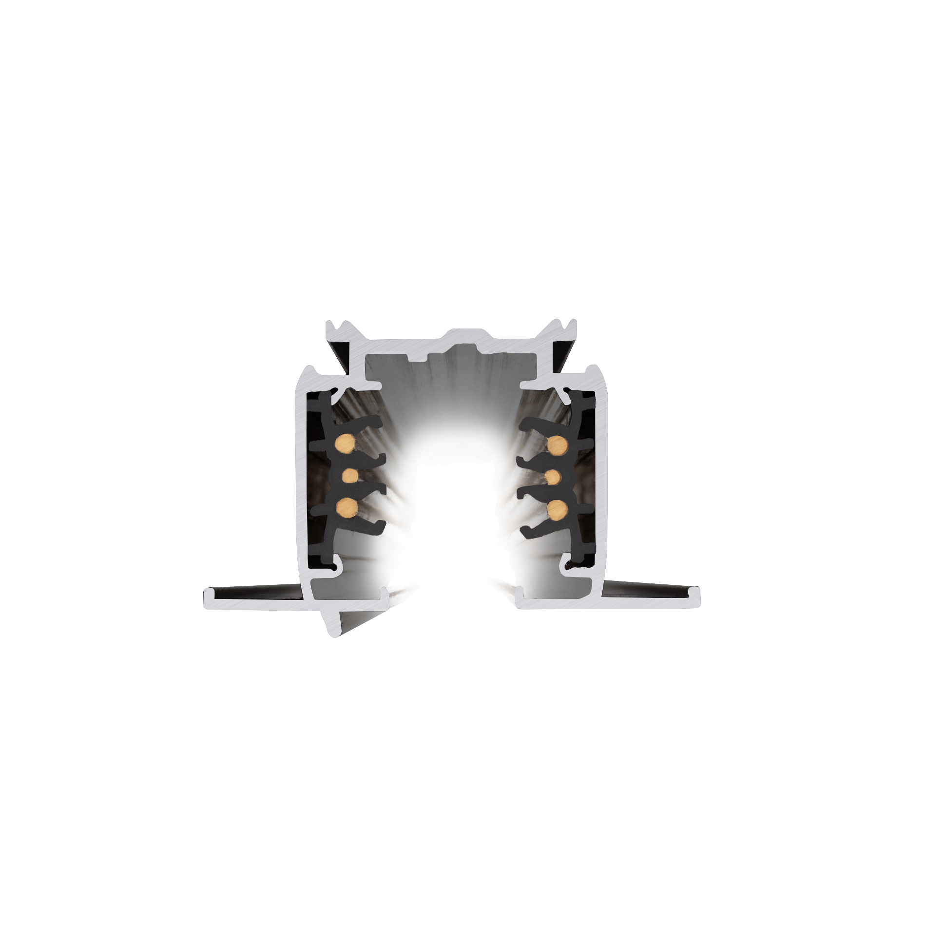 Slv S-TRACK Einbauschiene 1m schwarz Pic_3