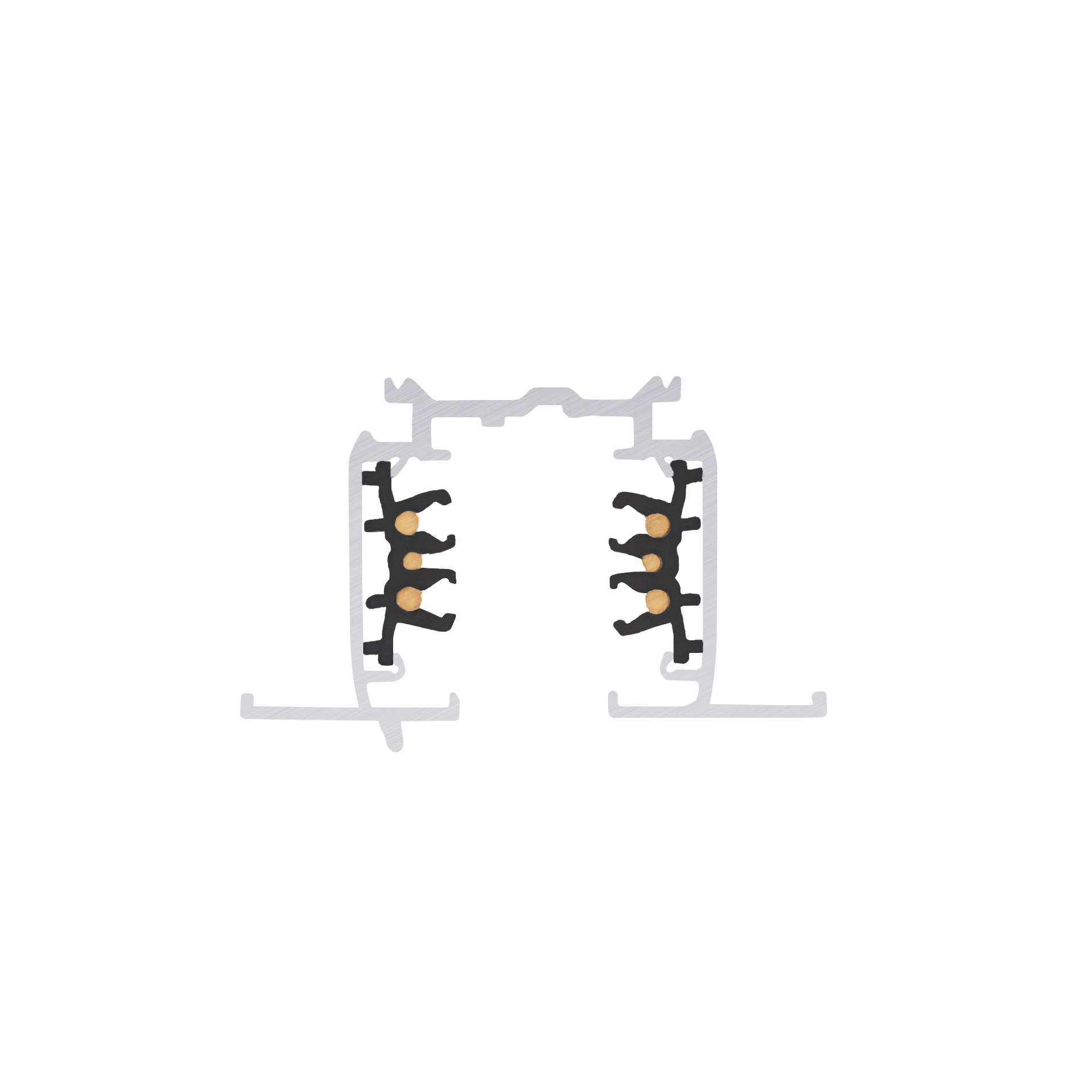 Slv S-TRACK Einbauschiene 1m schwarz Pic_4