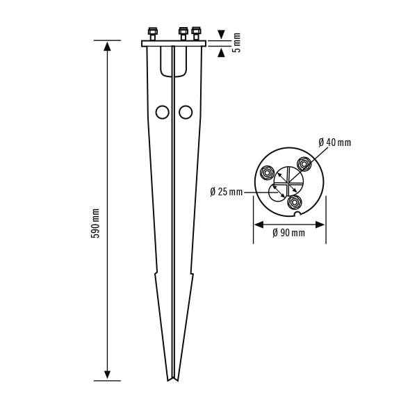 Esylux ALVA GROUND SPIKE 100 Pic_1
