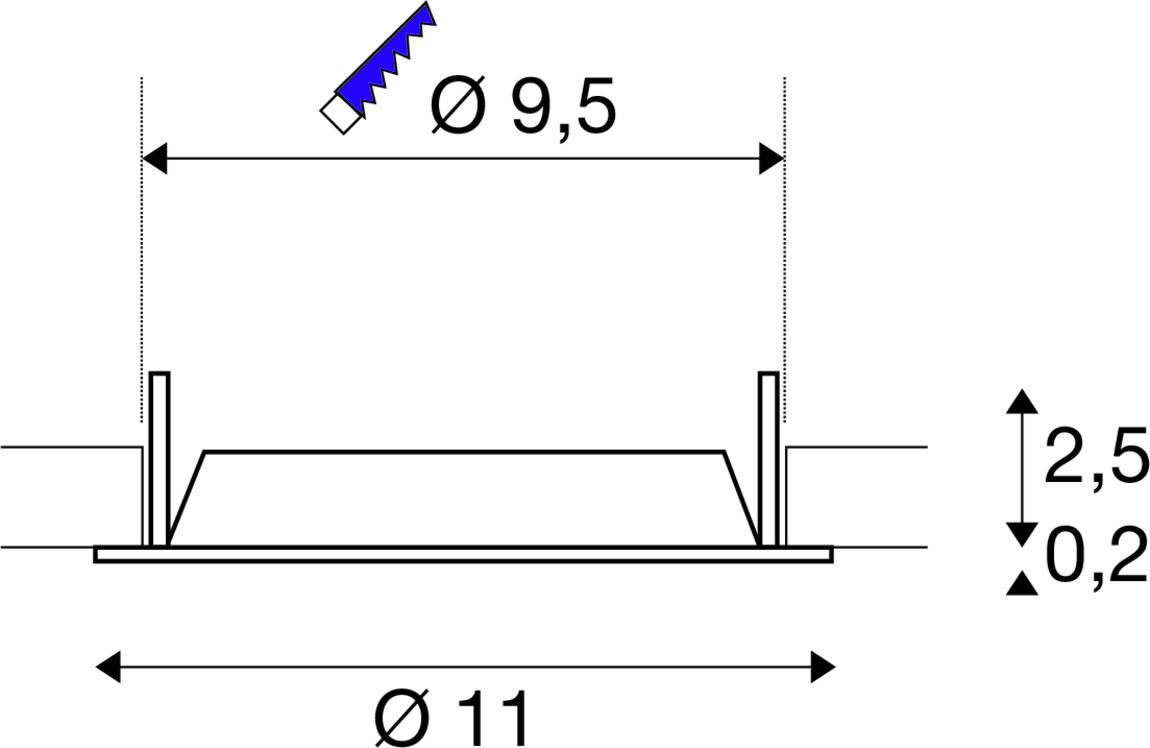 Slv DOWNLIGHT V 100 versenkte Abdeckung weiß Pic_3
