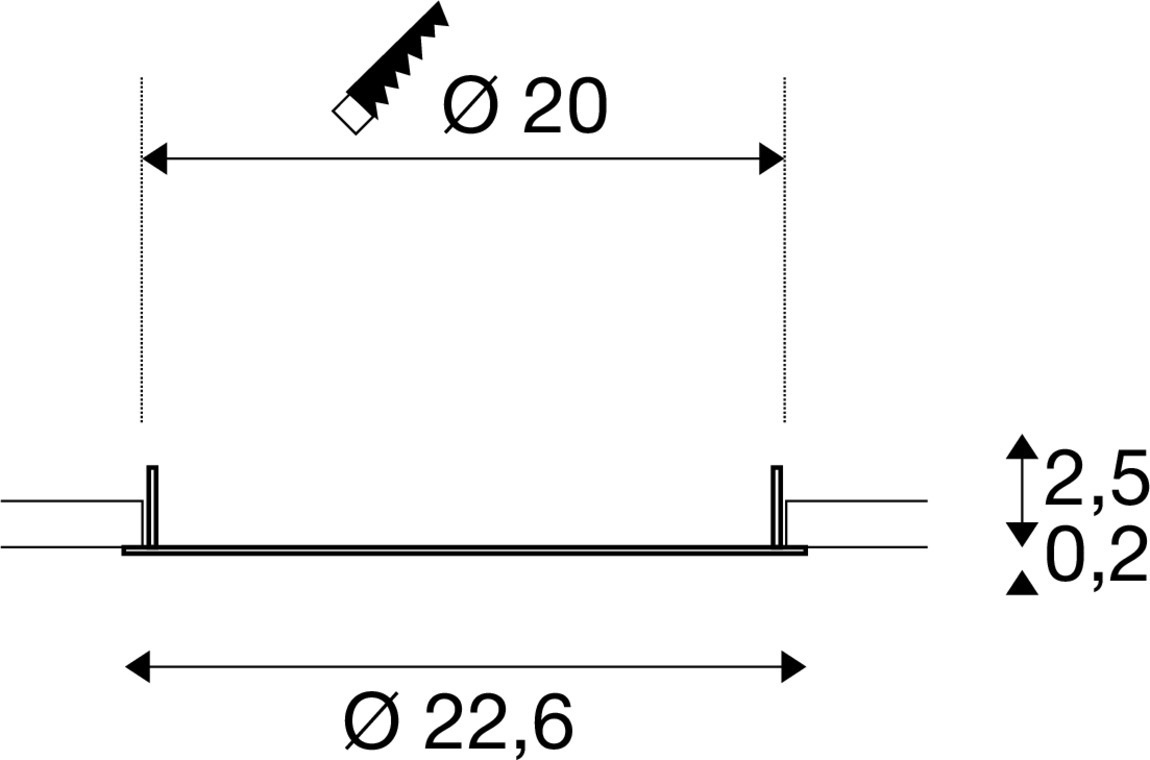 Slv DOWNLIGHT V 200 versenkte Abdeckung weiß Pic_3