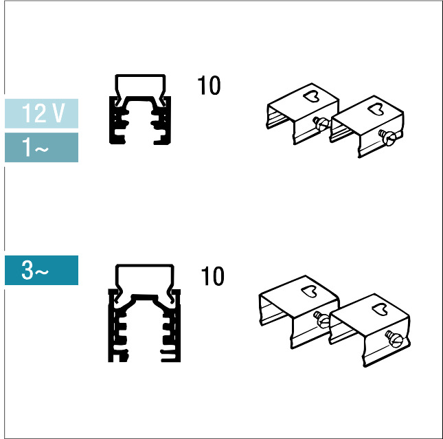 Zumtobel 3PH/L3+DALI MONT-ZUBEH SCHIENE 3STCK Pic_2