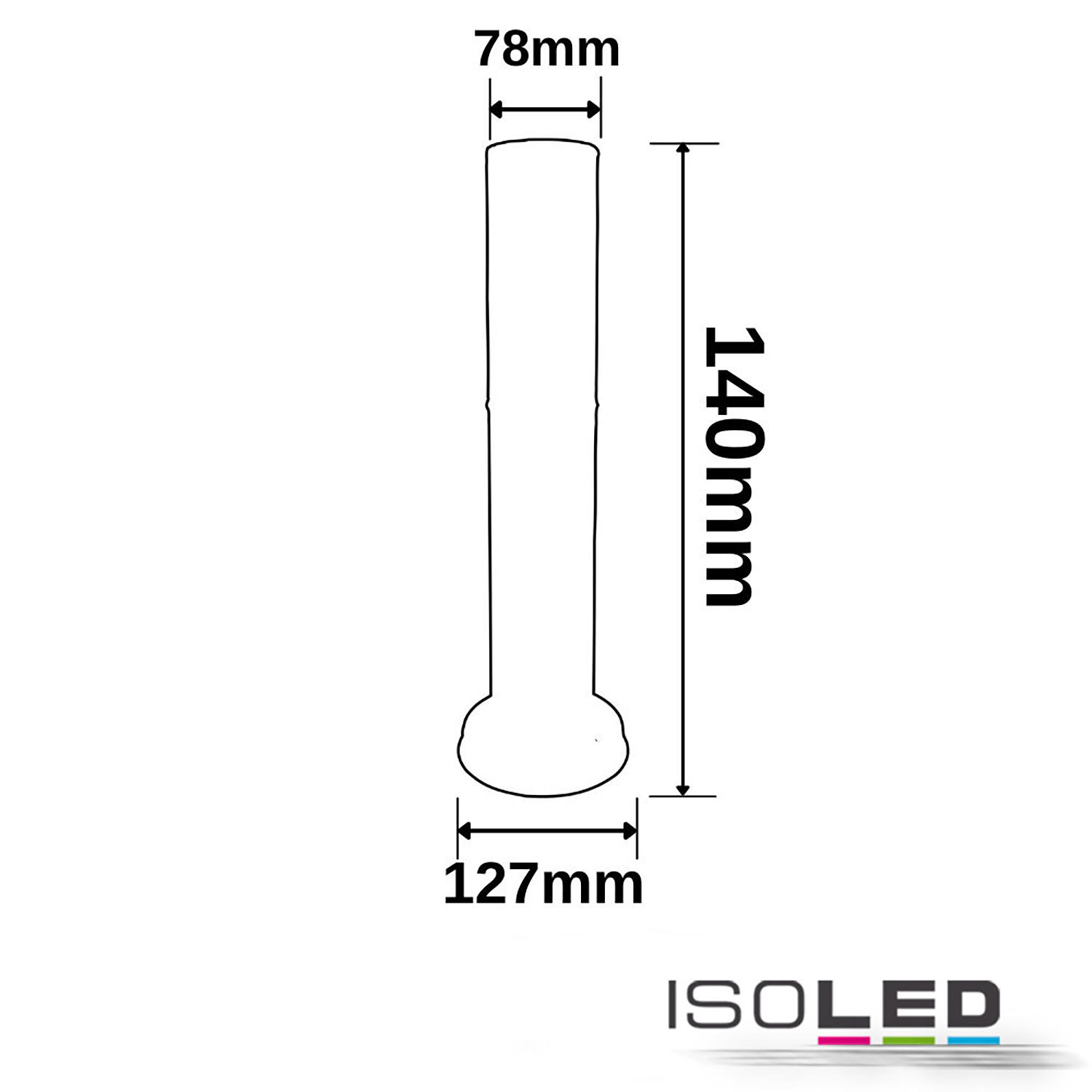 ISOLED Pollerleuchte 450 anthrazit, IP44 Pic_1