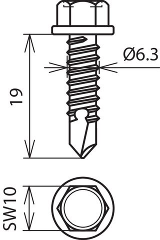 Dehn + Söhne BSC 6.3X19 SW10 V2A Pic_1
