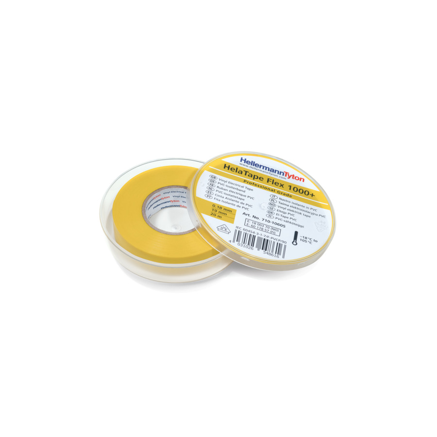 Hellermanntyton HTAPE-FLEX1000+ C 19x20-PVC-YE (20) Pic_2