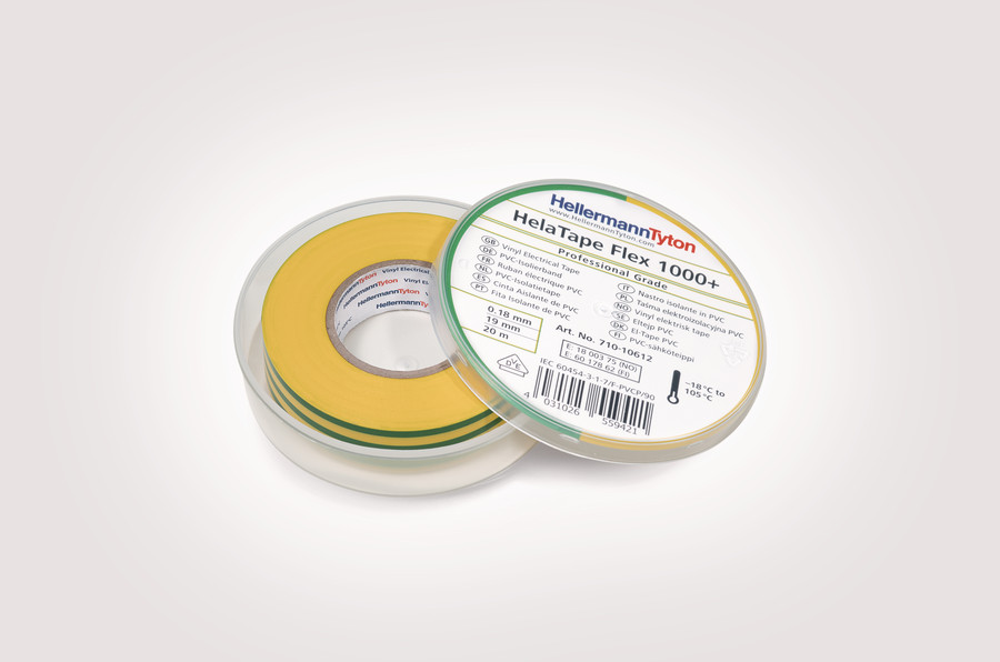 Hellermanntyton HTAPE-FLEX1000+ C 19x20-PVC-GNYE (20) Pic_2