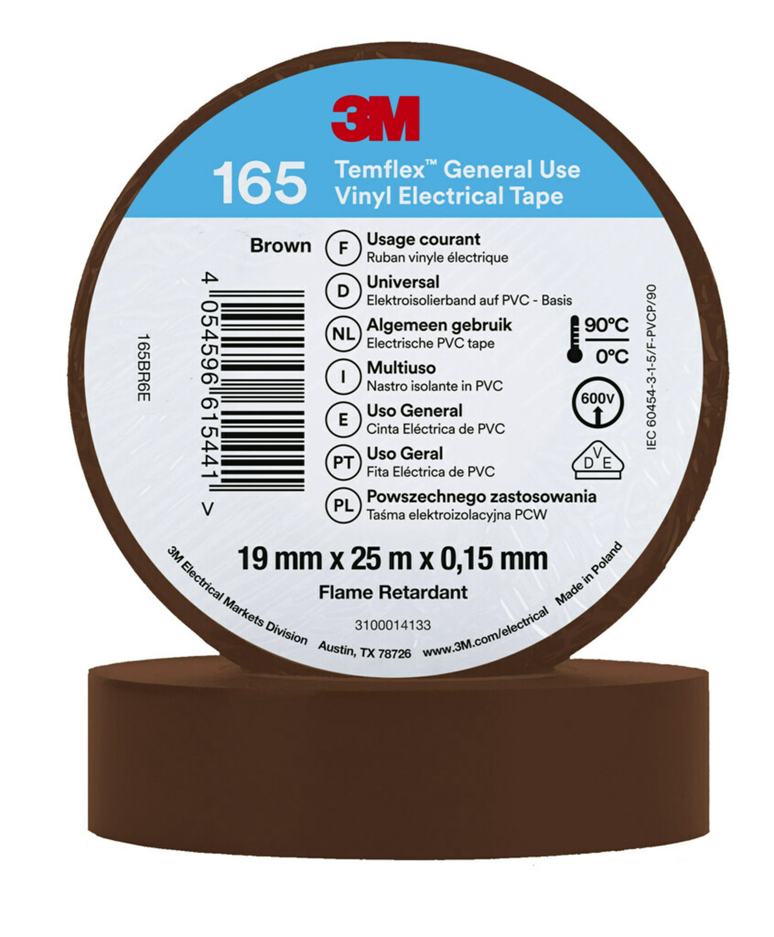 3m Temflex165 19x25Brown Pic_1