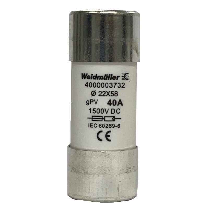 Weidmüller FUSE WSFL 22X58 40A 1K5V GPV Pic_1