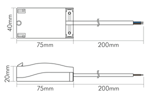 Nobile Licht Anschlussbox 230V L-N-PE mit 20 cm Kabel (L,N) Pic_2
