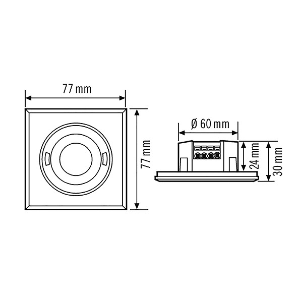 Esylux PD-FLAT 360i/8 SQUARE BLACK KNX Pic_2