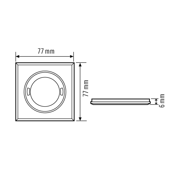 Esylux FLAT COVER SQUARE WH Pic_2