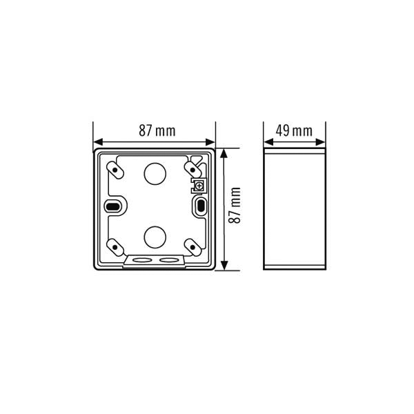 Esylux Aufputzdose IP 20/IP 44 weiß Pic_1