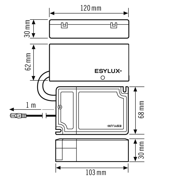 Esylux DRIVER-SET 30W 700mA RJ45 DALI Pic_1