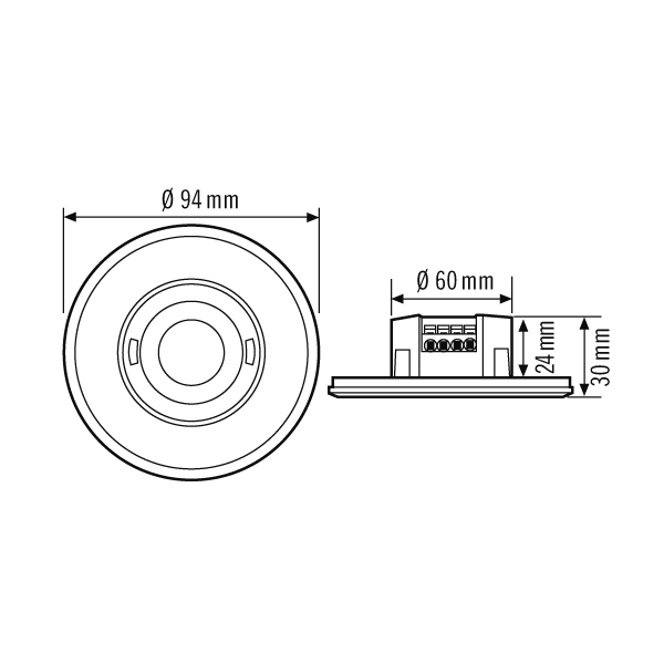 Esylux PD-FLAT 360i/8 ROUND BLACK Pic_3