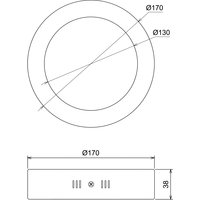 Nobile Licht LED Panel Aufbau 170 R weiß 10W neutralweiß Pic_1