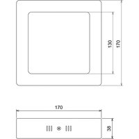 Nobile Licht LED Panel Aufbau 170 Q weiß 10W neutralweiß Pic_3
