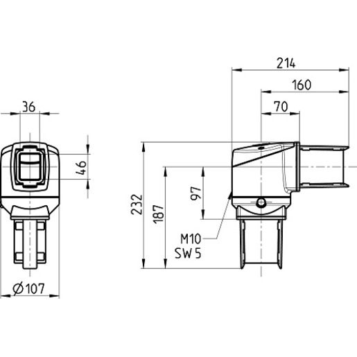 Bernstein WINKEL DREHBAR RAL9006 Pic_1