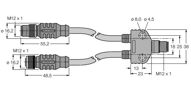 Turck VB2-FSW/RSSW RKSW 455-0.5M-0.5M Pic_1