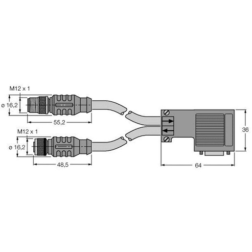 Turck RSSW D9S RKSW 455-0.5M-0.5M Pic_1