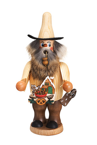 Erzgebirgische Volkskunst Schmidt Räuchermann Lebkuchenhändler- Höhe 20 cm Pic_1