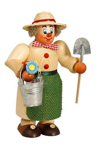 Erzgebirgische Volkskunst Schmidt Räucherfrau Gärtnerin - Höhe 24 cm Pic_1