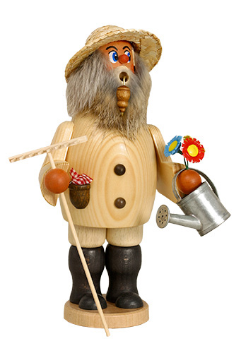Erzgebirgische Volkskunst Schmidt Räuchermann Gärtner - Höhe 26 cm Pic_1