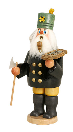 Erzgebirgische Volkskunst Schmidt Räuchermann Bergmann - Höhe 26 cm Pic_1