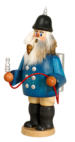 Erzgebirgische Volkskunst Schmidt Räuchermann Feuerwehrmann - Höhe 26 cm Pic_1