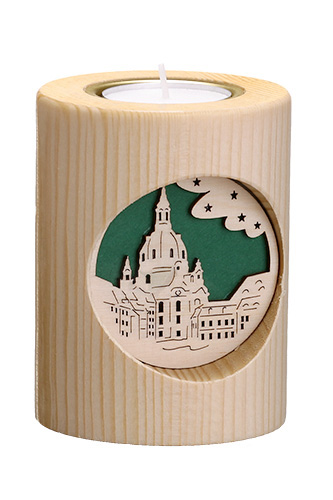 Erzgebirgische Volkskunst Schmidt Frauenkirche und Glocke- Höhe 10 cm Pic_1