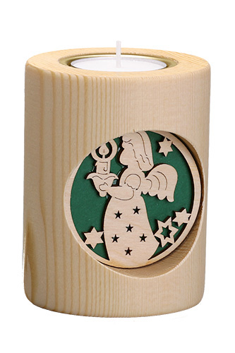 Erzgebirgische Volkskunst Schmidt Lichterengel und Kerze - Höhe 10 cm Pic_1